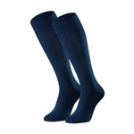 Gładkie podkolanówki męskie Steven granatowe bez wzoru Art. 027