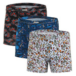 3 Pack Boxer Shorts Funny 09 Sesto Senso Comfortable Fruits Patterns