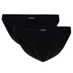 Atlantic Herren Slipy Mini – Bequeme Unterwäsche aus Pima Baumwolle und Modal, Atmungsaktiv, 2er Pack, Schwarz, Größe M