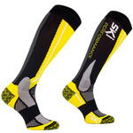 Light Yellow Anatomical Ski Socks With Thermal Insulation Mix of Patterns