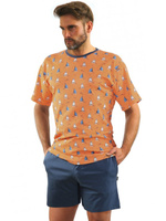 Men's Cotton Short Sleeve Pajamas