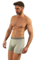 Sesto Senso Herren Baumwoll Boxer – Bequeme Sportboxer mit Elastan, Flache Nähte, Täglicher Tragekomfort, Beige, Modell Cougar, Für Männer, Hergestellt in Polen
