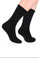 Warm terry socks with ABS black