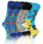 Sesto Senso Damen Bunte Baumwollsocken Set – Modische Fitness Socken mit Lustigen Motiven, Atmungsaktiv und Bequem, 3er Pack, Größen 35-38, Vielseitig für Alltag und Sport, Mehrfarbig