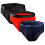 Sesto Senso Herren Slips Set – Komfortable Baumwollunterwäsche mit Elastischem Bund, Sportlicher Stil, 3er Pack, Schwarz, Größe M