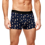 Men's Boxer Shorts Beer Pattern Navy Blue