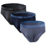 Sesto Senso Herren Slips Set – Komfortable Baumwollunterwäsche mit Elastischem Bund, Sportlicher Stil, 3er Pack, Schwarz, Größe M