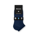 Men's socks Steven navy blue without pattern highest quality cotton Socks 100% cotton Art. 042