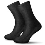 Czarne Skarpety Bawełniane Medyczne Nieuciskowe Dla Alergików Bez Wzoru