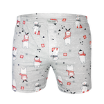 Sesto Senso Herren Boxershorts Baumwolle – Klassisch und Bequem, Mit Knopfleiste, Lockerer Sitz, Weihnachtliches Design, Rotes Geschenkset, Ideal für Aktive Männer