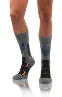 Sesto Senso Trekking Winter Wollsocken – Warme, Atmungsaktive Trekking-Socken mit Verstärkungen, Antibakteriell, Für Herren und Damen, Grau/Mehrfarbig, Ideal für Herbst/Winter Outdoor-Aktivitäten und Sport