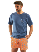 Men's Cotton Short Sleeve Pajamas