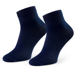 Navy blue bamboo fiber short socks