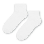 Short socks Steven, thin, airy, pressless, white