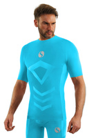 Men's short sleeve t-shirt double layer breathable knit black Thermo Active
