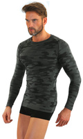 Tricou termic Thermo Active camuflaj gri