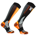 Light Yellow Anatomical Ski Socks With Thermal Insulation Mix of Patterns