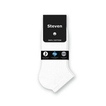 Męskie skarpety stopki Steven 100% bawełny, biały, bez wzoru, z antybakteryjną technologią Sanitized Stopki 100% bawełny Art. 042