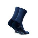 Sporty half terry denim socks with high welt