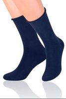 Navy blue terry socks unpressured Art 111 pattern 01 ideal for the autumn-winter season Men's FROTTE socks unpressured Art 111