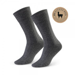 Grey Socks 50% Alpaca Wool Soft And Fluffy