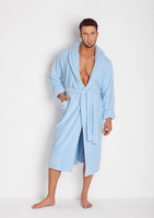 Plush robe 130 men's plus size blue PLUS SIZE SUSPENSION