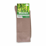 Męskie skarpety Steven art.086 z wyjątkowo przewiewnej wiskozy bambusowej, kolor grafitowy, bez wzoru Skarpety z włókna bambusowego art.086