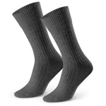 Warm striped wool socks art 093 041 graphite, Color: Graphite