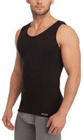 Men's tank top undershirt with straps black Art. 113