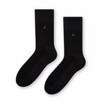 Black half terry suit socks with non-pressure welt