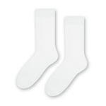 Classic smooth suit socks V30 44-46 white with elastic welt Art. 063
