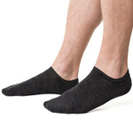 Men's merino wool socks art.130 Steven without pattern gray | graphite seamless joint technology MERINO WOOL men's socks art.130