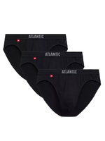 3-Pack Slipy Męskie Z Mikrofibrową Gumą Czarny 3MP-094