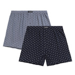2-Pack Men's Loose Cotton Boxer Shorts Mix Patterns