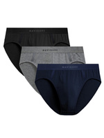 slipy męskie wew. guma jersey 95% baw. 5% ela. 100T-3PAK-GRA/SZMC/CZA-4/M