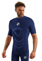 Men's short sleeve t-shirt double layer breathable knit black Thermo Active
