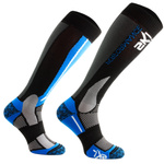 Light Yellow Anatomical Ski Socks With Thermal Insulation Mix of Patterns