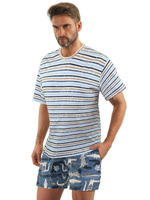 Men's Short Sleeve Pajamas Cotton