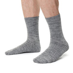 Skarpetki Z Wełny Alpaki Szare Jedwabiście Miękkie