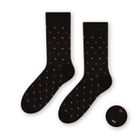 Maroon Patterned Suit Socks
