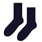 Ciemny granat skarpety garniturowe półfrotte z bezuciskowym ściągaczem