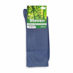 Męskie skarpety Steven art.086 z wyjątkowo przewiewnej wiskozy bambusowej, kolor grafitowy, bez wzoru Skarpety z włókna bambusowego art.086