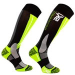 Light Yellow Anatomical Ski Socks With Thermal Insulation Mix of Patterns