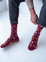 Whisky Cigar Patterned Socks