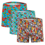 3 Pack Boxer Shorts Funny 09 Sesto Senso Comfortable Fruits Patterns