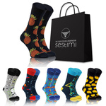 6x Colorful Patterned Socks