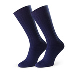 Men's merino wool socks, longer upper, navy blue color Men's Merino Wool Pressureless Socks Art 130