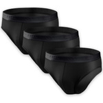 Sesto Senso Herren Slips Set – Komfortable Baumwollunterwäsche mit Elastischem Bund, Sportlicher Stil, 3er Pack, Schwarz, Größe M