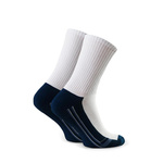 White men's high waisted sports socks